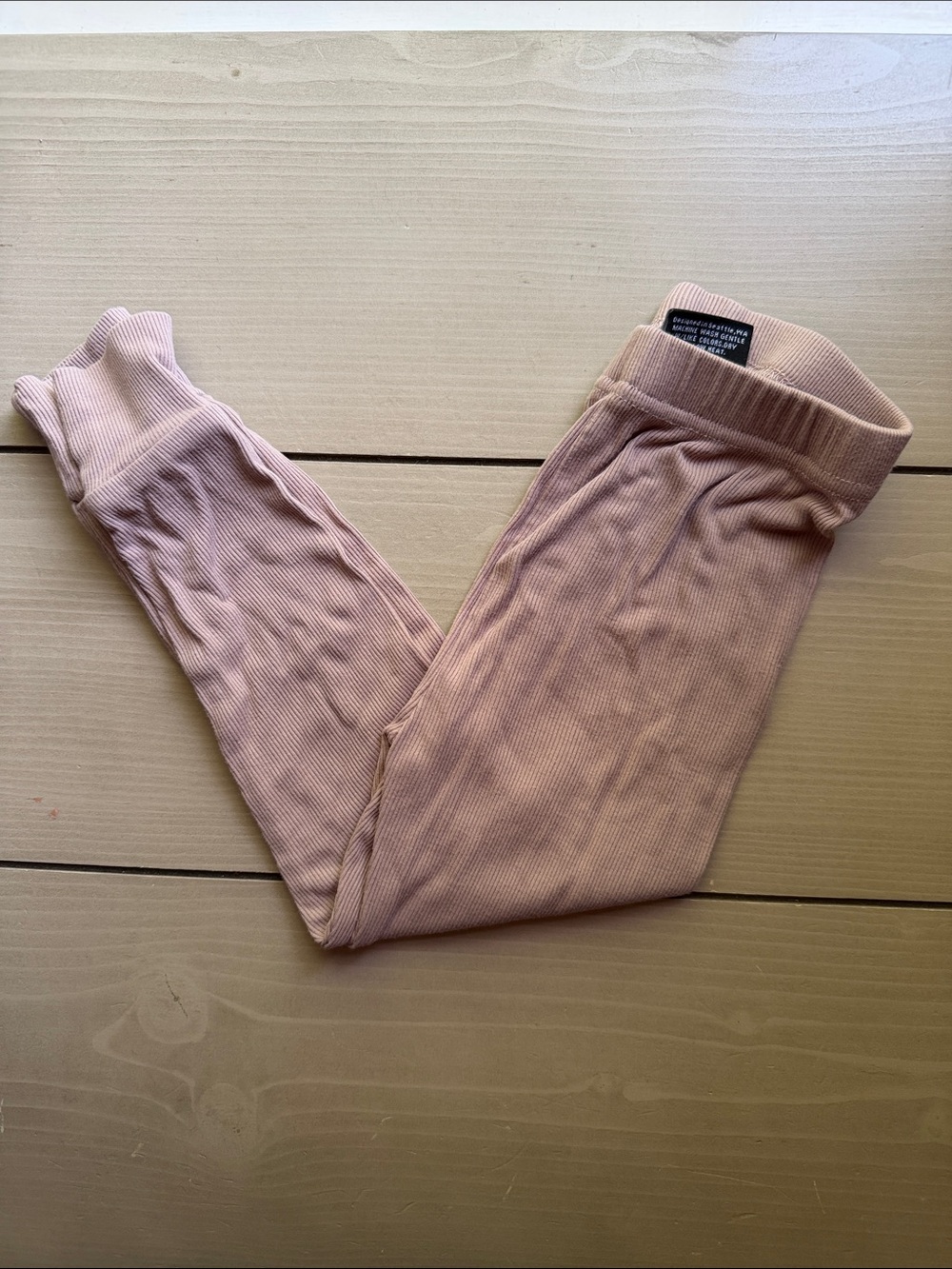 Little Bipsy Ribbed Leggings in Dusty Pink